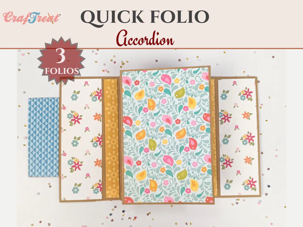 CrafTreat - Scrapbook Blank Quick Folio - Accordion - black, kraft, white - The Crafty Kiwi