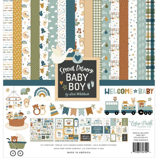 Echo Park - Special Delivery Baby Boy Bundle Kit - The Crafty Kiwi
