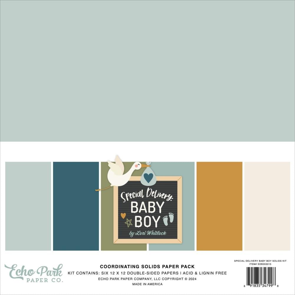 Echo Park - Special Delivery Baby Boy Bundle Kit - The Crafty Kiwi