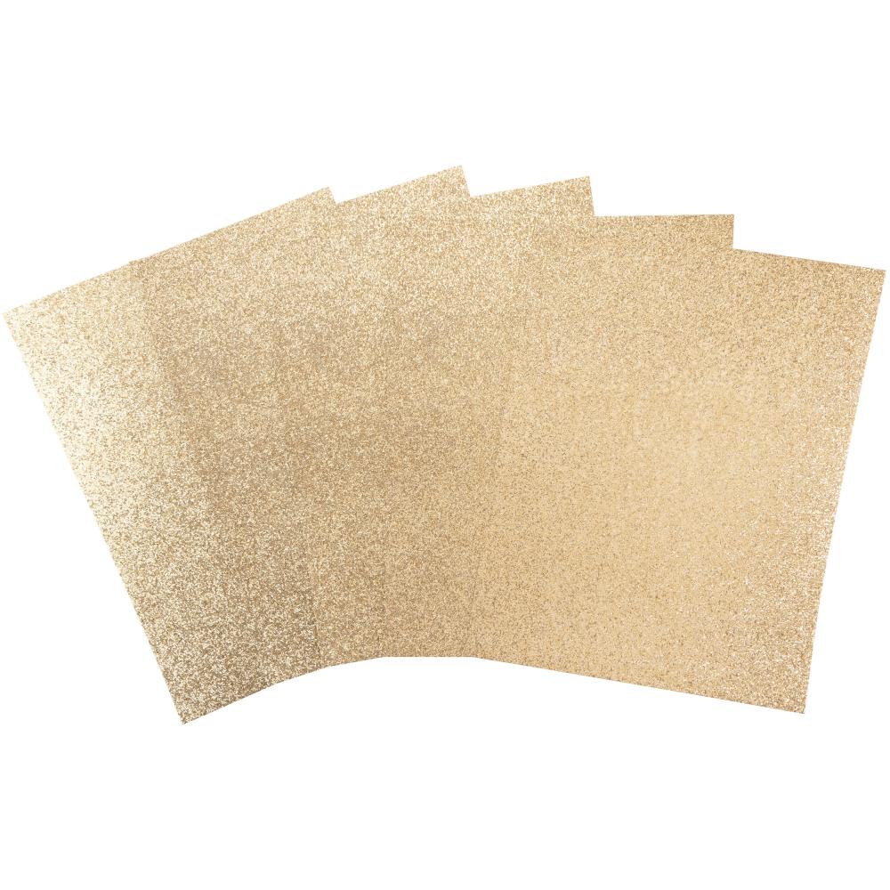 Harmony Paper - Diamond Glitter Cardstock - 8.5 x 11" - Rose Gold (1/sheet) - The Crafty Kiwi