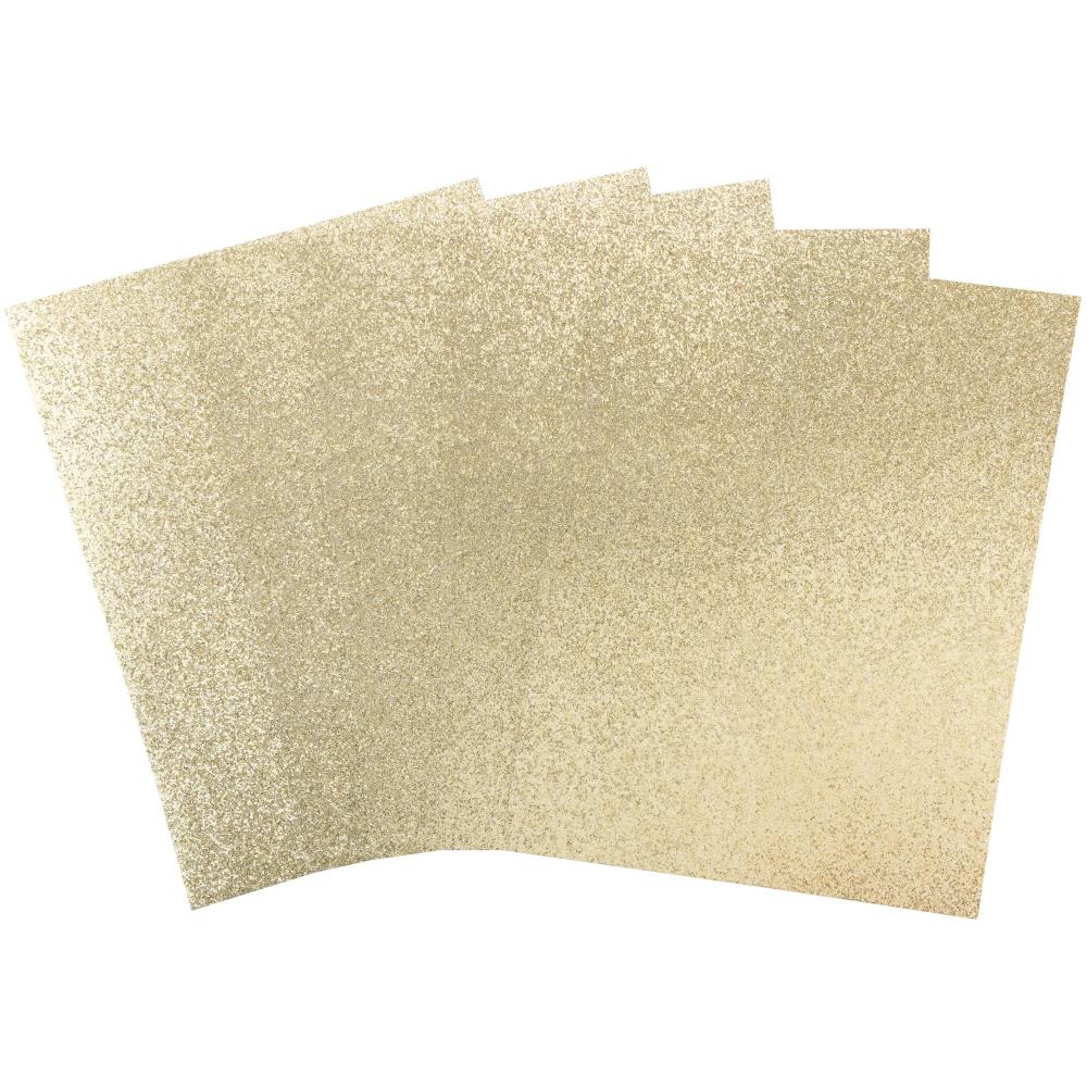 Harmony Paper - Glitter Cardstock - 8.5"X11" - Gold Dust (1/sheet) - The Crafty Kiwi