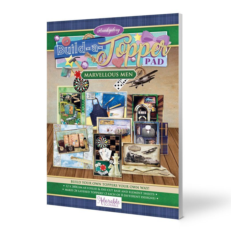 Hunkydory Crafts - Build - A - Topper Pads - Marvellous Men - The Crafty Kiwi