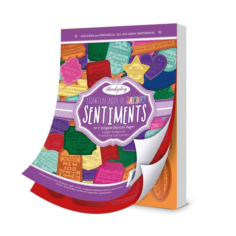 Hunkydory Crafts - Rainbow Brights Essential Book Of Sentiments - The Crafty Kiwi