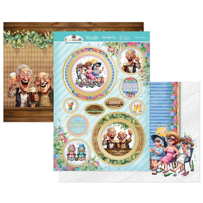 Hunkydory - Luxury Topper Set - Golden Oldies - Keep Laughing - The Crafty Kiwi