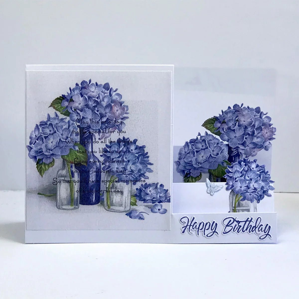 Katy Sue - 3D Die Cut Decoupage - Blue Hydrangeas (1/sheet) - The Crafty Kiwi