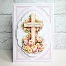 Katy Sue - 3D Die Cut Decoupage - Wooden Cross & Roses (1/sheet) - The Crafty Kiwi