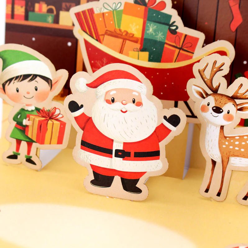 Katy Sue - 3D Santa & Friends Pop Up Christmas Card Making Kit (4/pack) - The Crafty Kiwi