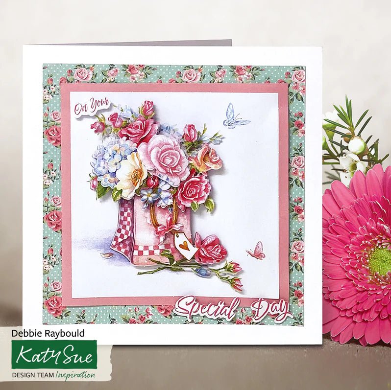 Katy Sue - Die Cut 3D Decoupage - Filled with Flowers (1/sheet) - The Crafty Kiwi