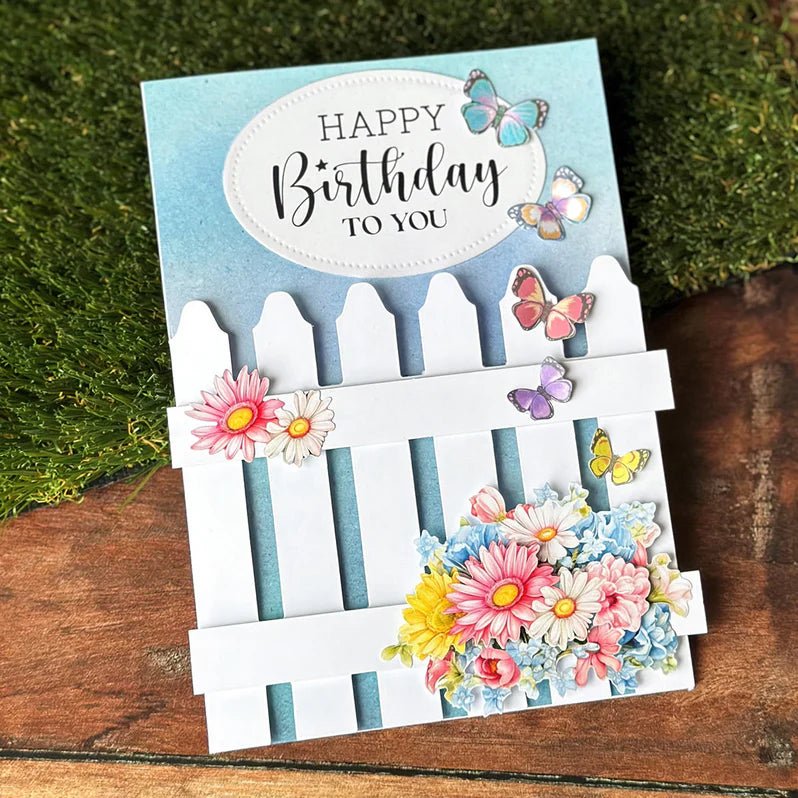 Katy Sue - Ready to Decorate - Picket Fence Cards with Envelopes (4/pack) - The Crafty Kiwi