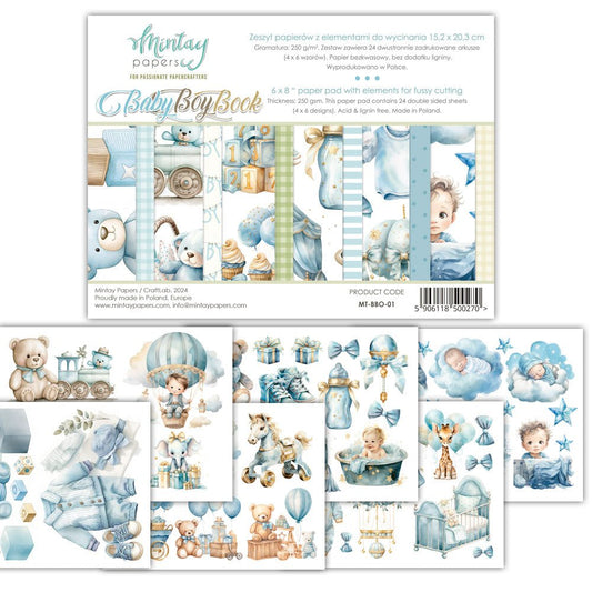 Mintay - 6x8 Baby Boy Book - The Crafty Kiwi