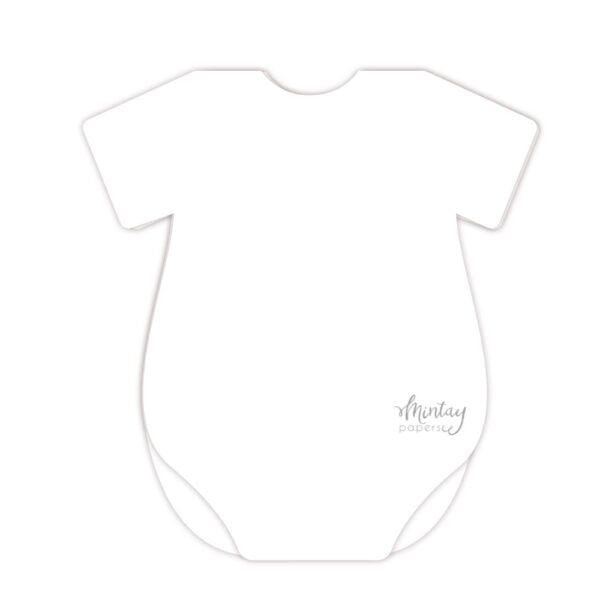 Mintay - Basic Card Bases - Baby Onsie - White (5/pack) - The Crafty Kiwi