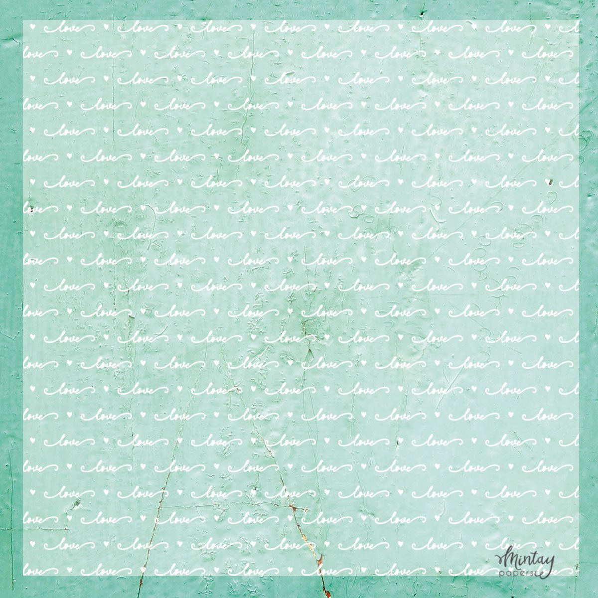 Mintay - Decorate Vellum 12x12 - Love (1/sheet) - The Crafty Kiwi