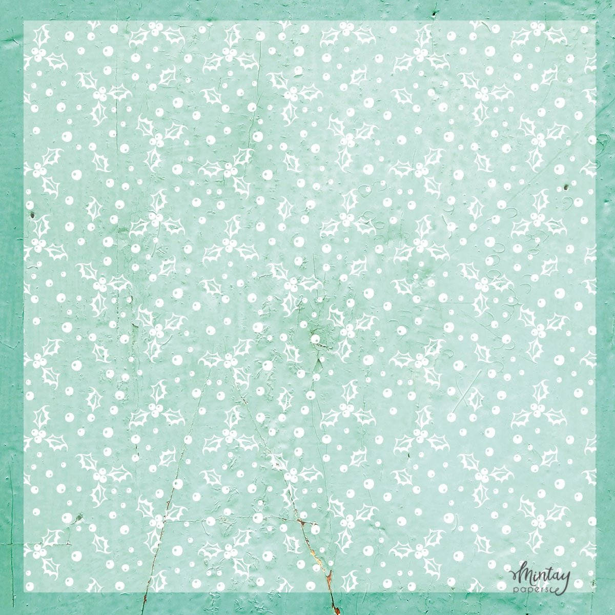 Mintay - Decorative Vellum 12x12 - Holly Leaves (1/sheet) - The Crafty Kiwi