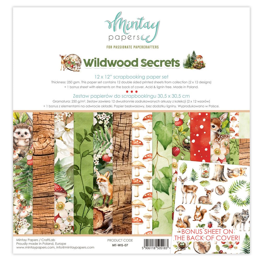 Mintay - Wildwood Secrets - 12x12 Paper Pack - The Crafty Kiwi