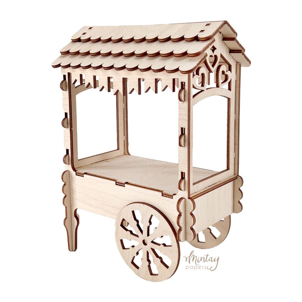 Mintay - Woodies - 3D Flower Cart - The Crafty Kiwi