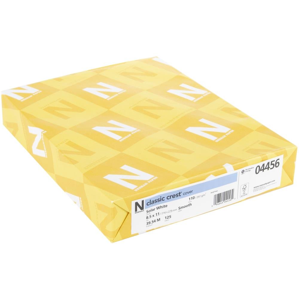 Neenah Paper - 110lb Classic Crest Solar White Cardstock /10 sheets - The Crafty Kiwi