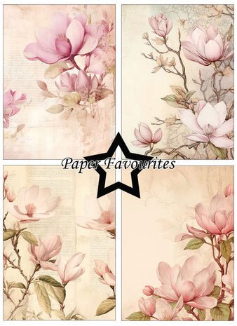Paper Favourites - A6 Paper Pad - Pink Magnolia - The Crafty Kiwi