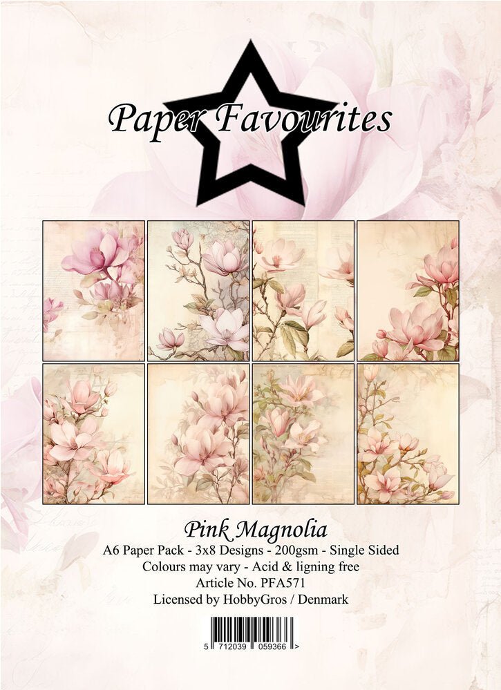Paper Favourites - A6 Paper Pad - Pink Magnolia - The Crafty Kiwi