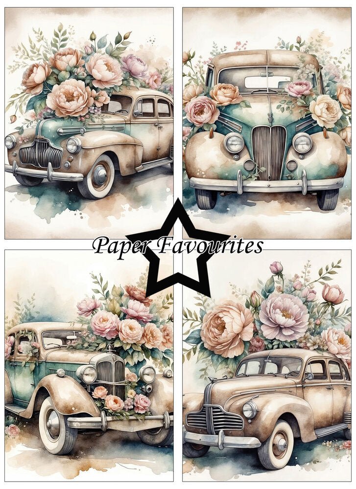 Paper Favourites - A6 Paper Pad - Vintage Car - The Crafty Kiwi
