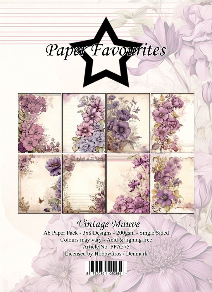 Paper Favourites - A6 Paper Pad - Vintage Mauve - The Crafty Kiwi