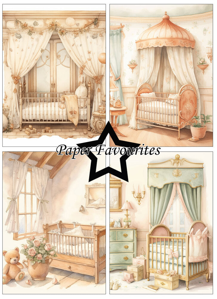 Paper Favourites - A6 Paper Pad - Vintage Baby Room