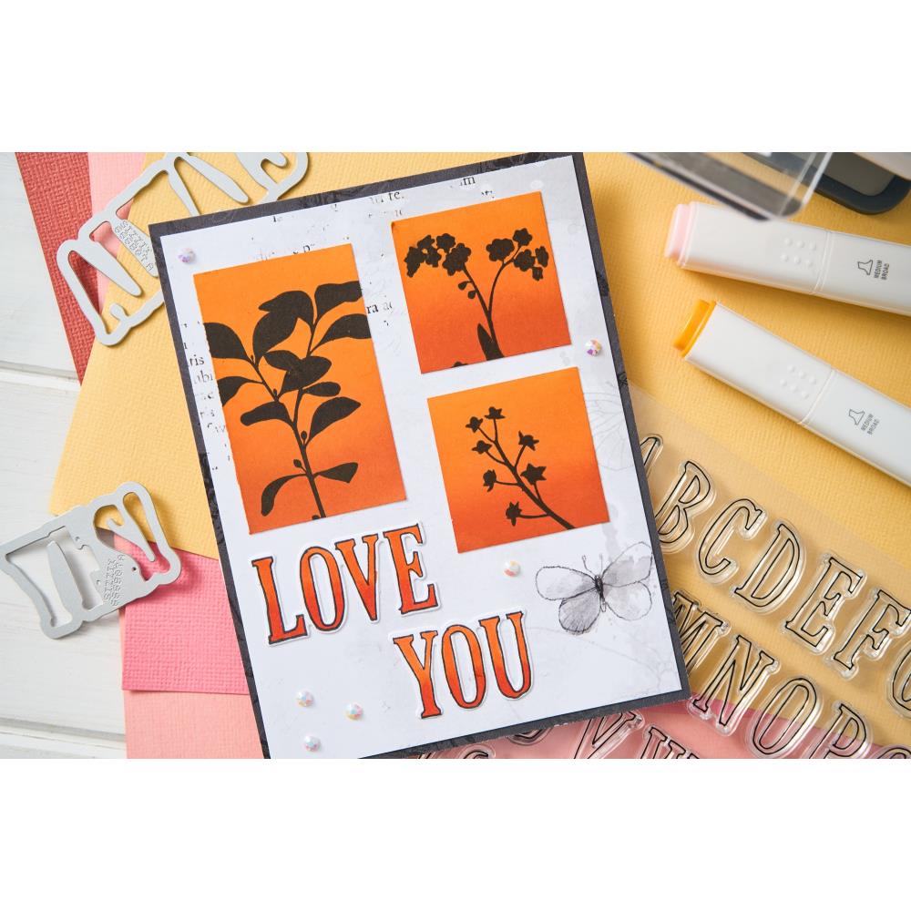 Sizzix - A5 Clear Stamps By 49 and Market - Fine Stems 01 - The Crafty Kiwi