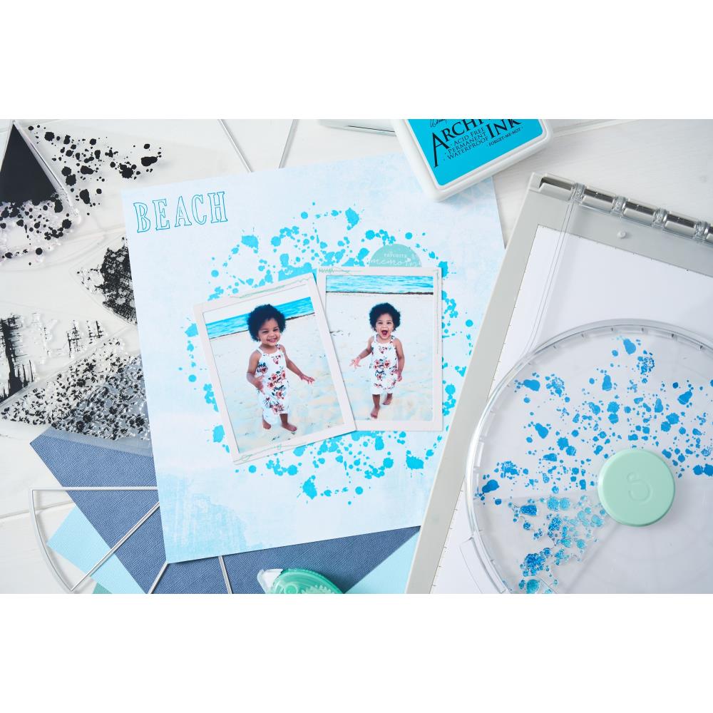 Sizzix - A5 Clear Stamps w/Framelits Dies By 49 and Market - Build - a - Burst Painterly - The Crafty Kiwi