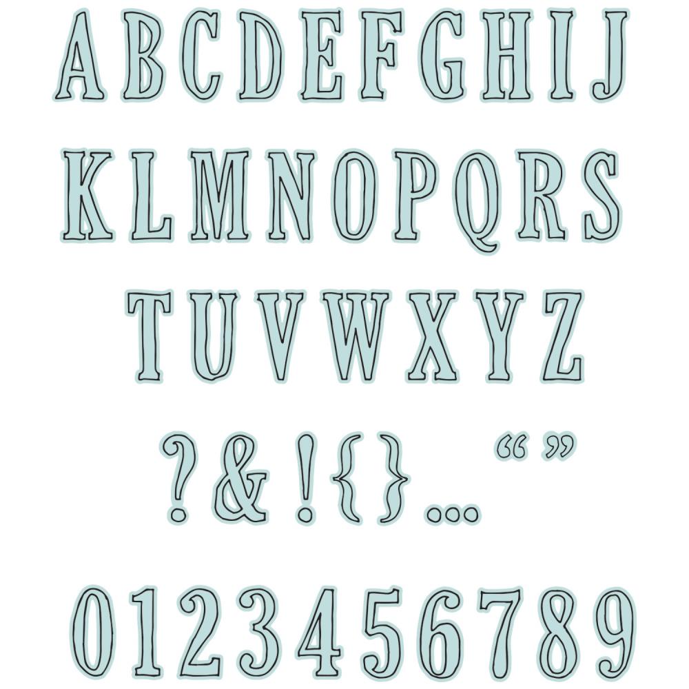 Sizzix - Framelits Die Set By 49 and Market - Fine Line Alpha 02 - The Crafty Kiwi