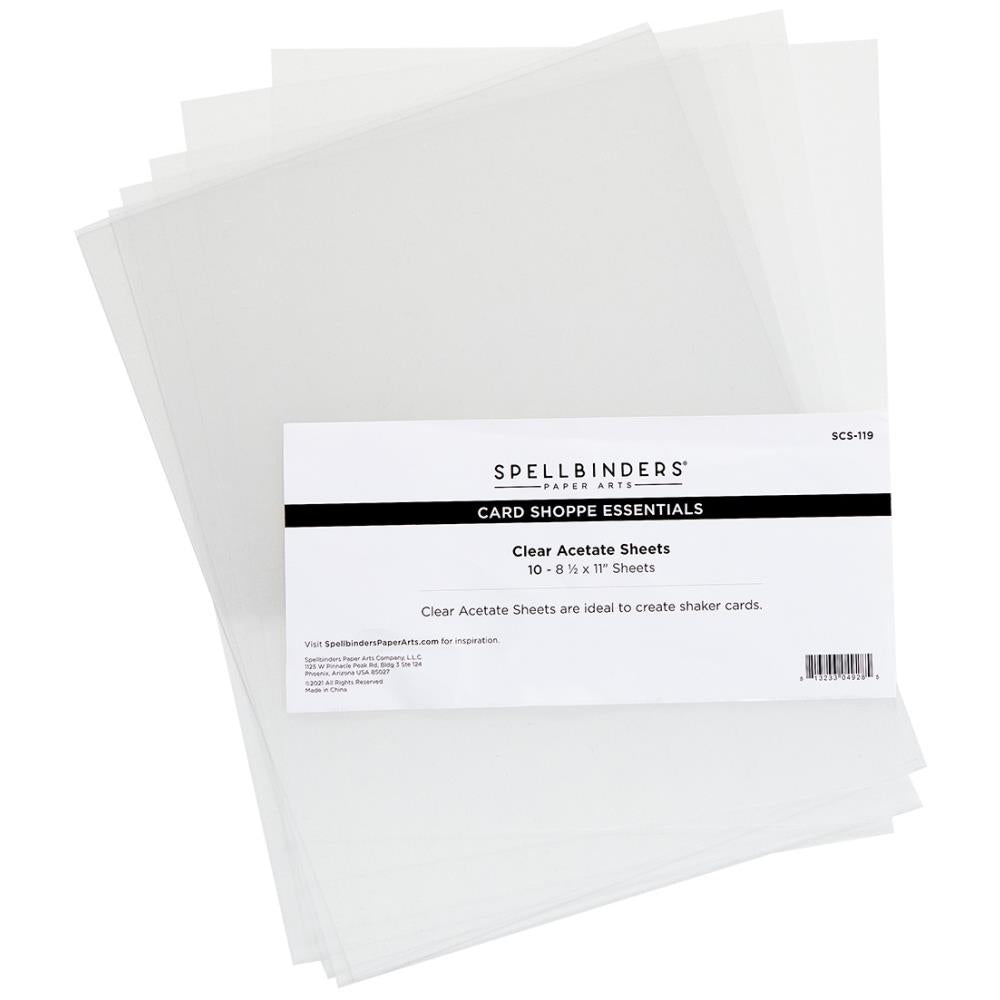 Spellbinders - Clear Acetate Sheets (10/sheets) - The Crafty Kiwi