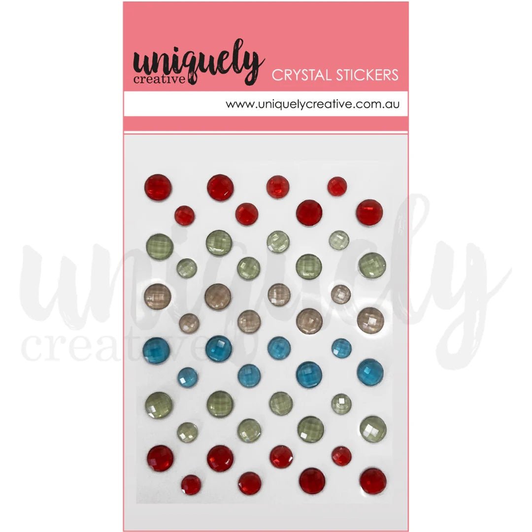 Uniquely Creative - Christmas Lustre Chrystal Stickers - The Crafty Kiwi
