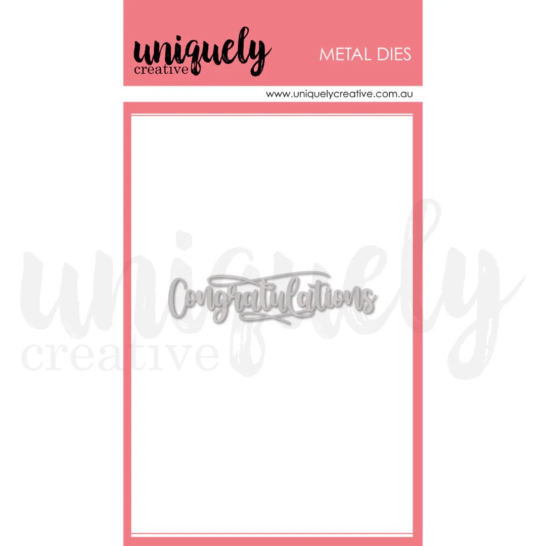 Uniquely Creative - Congratulations Die - The Crafty Kiwi