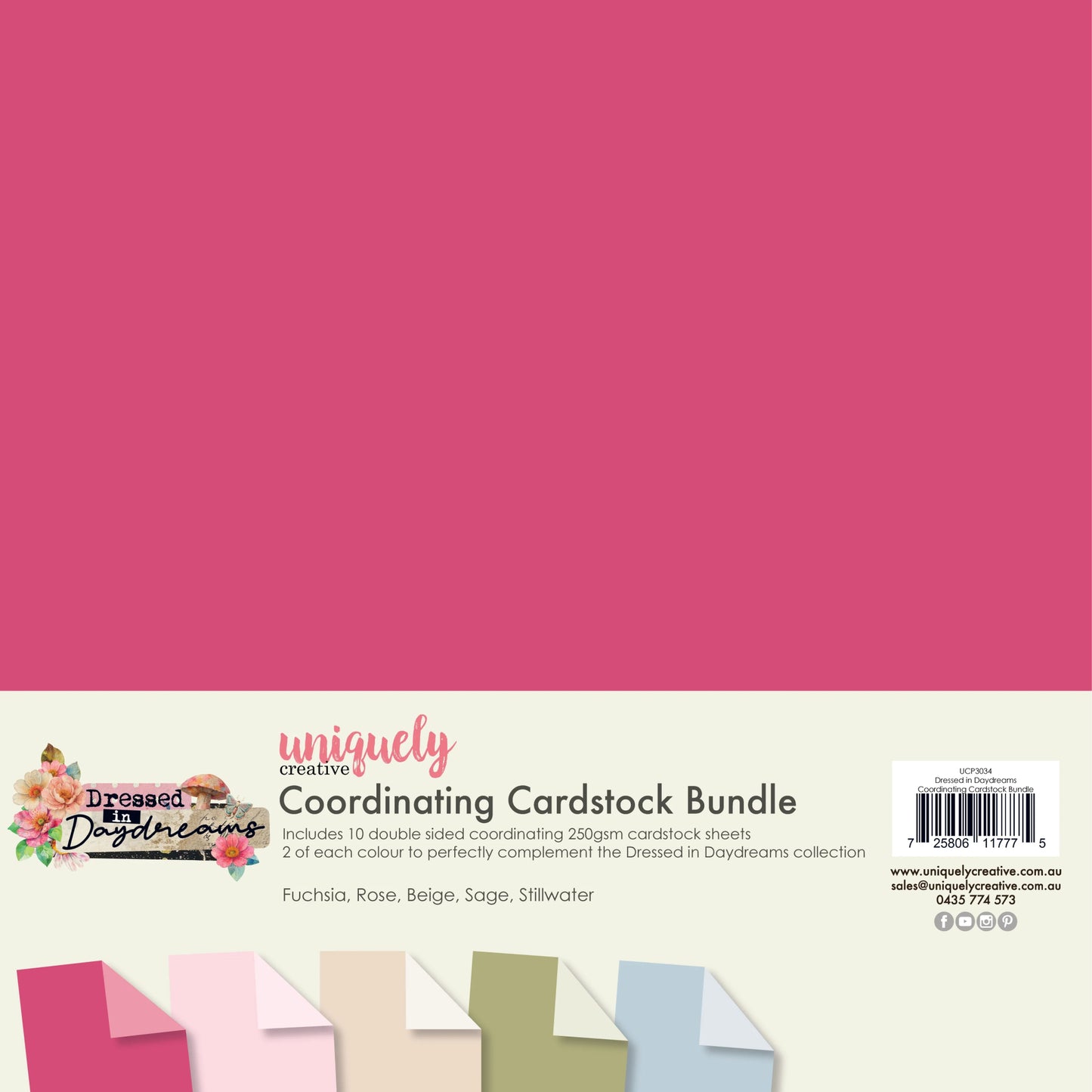Uniquely Creative - Dressed in Daydreams Coordinating Cardstock Bundle - The Crafty Kiwi