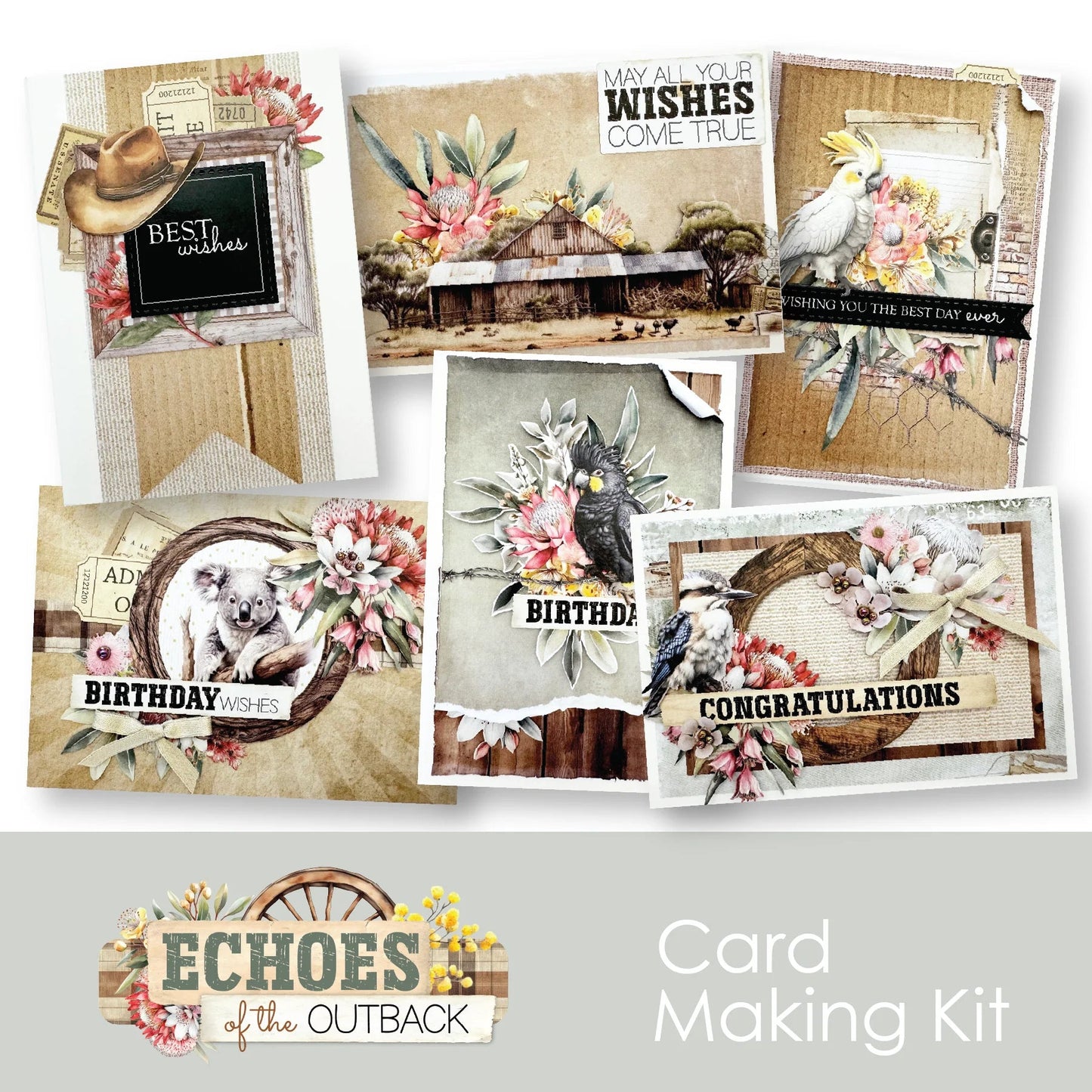 Uniquely Creative - Echoes of the Outback Card Making Kit - The Crafty Kiwi