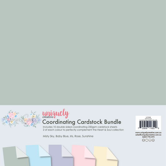 Uniquely Creative - Heart & Soul 12x12 Coordinating Cardstock Bundle - The Crafty Kiwi