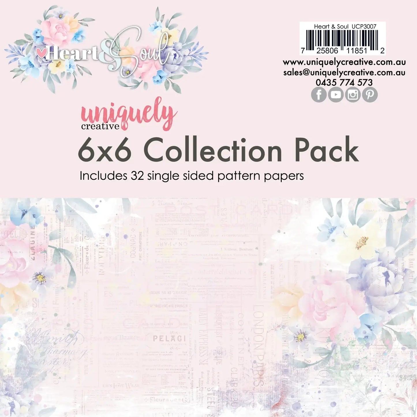 Uniquely Creative - Heart & Soul 12x12 Paper Pack - The Crafty Kiwi