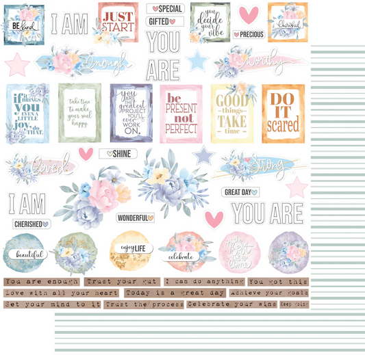 Uniquely Creative - Heart & Soul - Good Advice 12x12 Paper (1/sheet) - The Crafty Kiwi