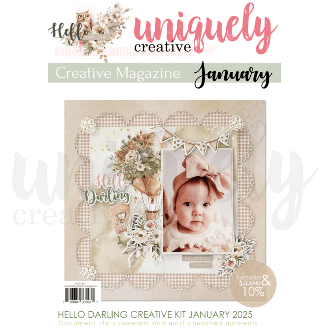 Uniquely Creative - Hello Darling 12x12 Bundle Kit - The Crafty Kiwi