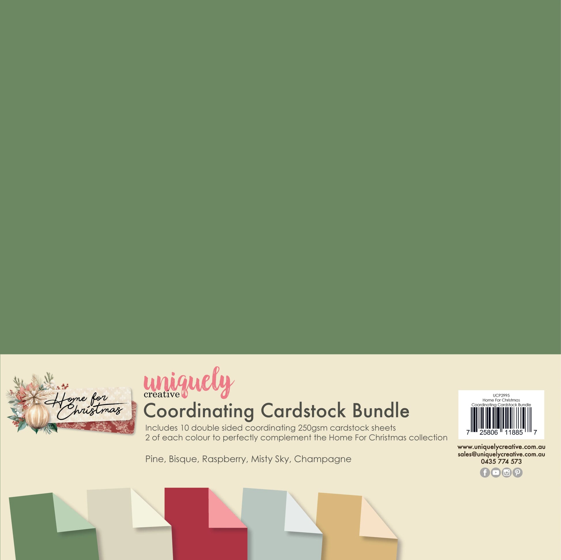 Uniquely Creative - Home for Christmas Coordinating Cardstock Bundle - The Crafty Kiwi