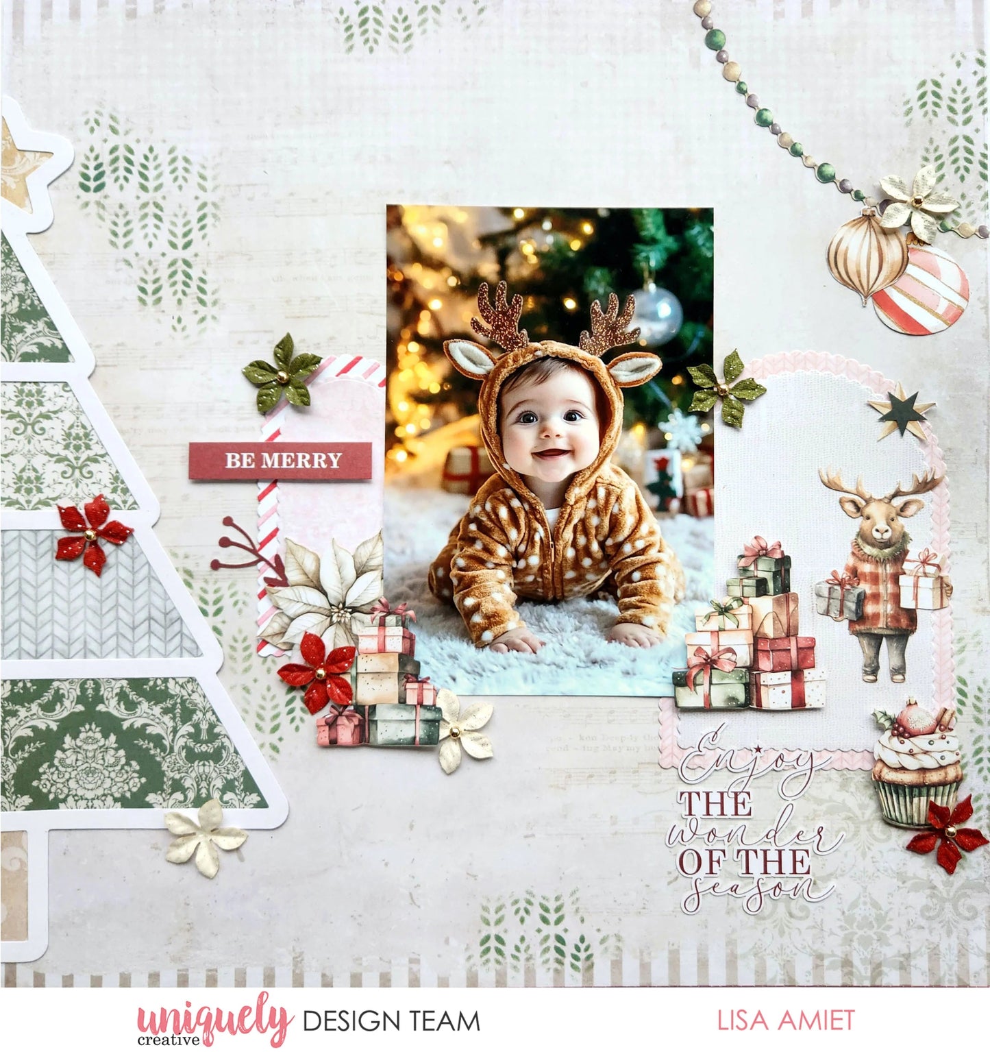 Uniquely Creative - Home for Christmas - Tree Overlay - The Crafty Kiwi