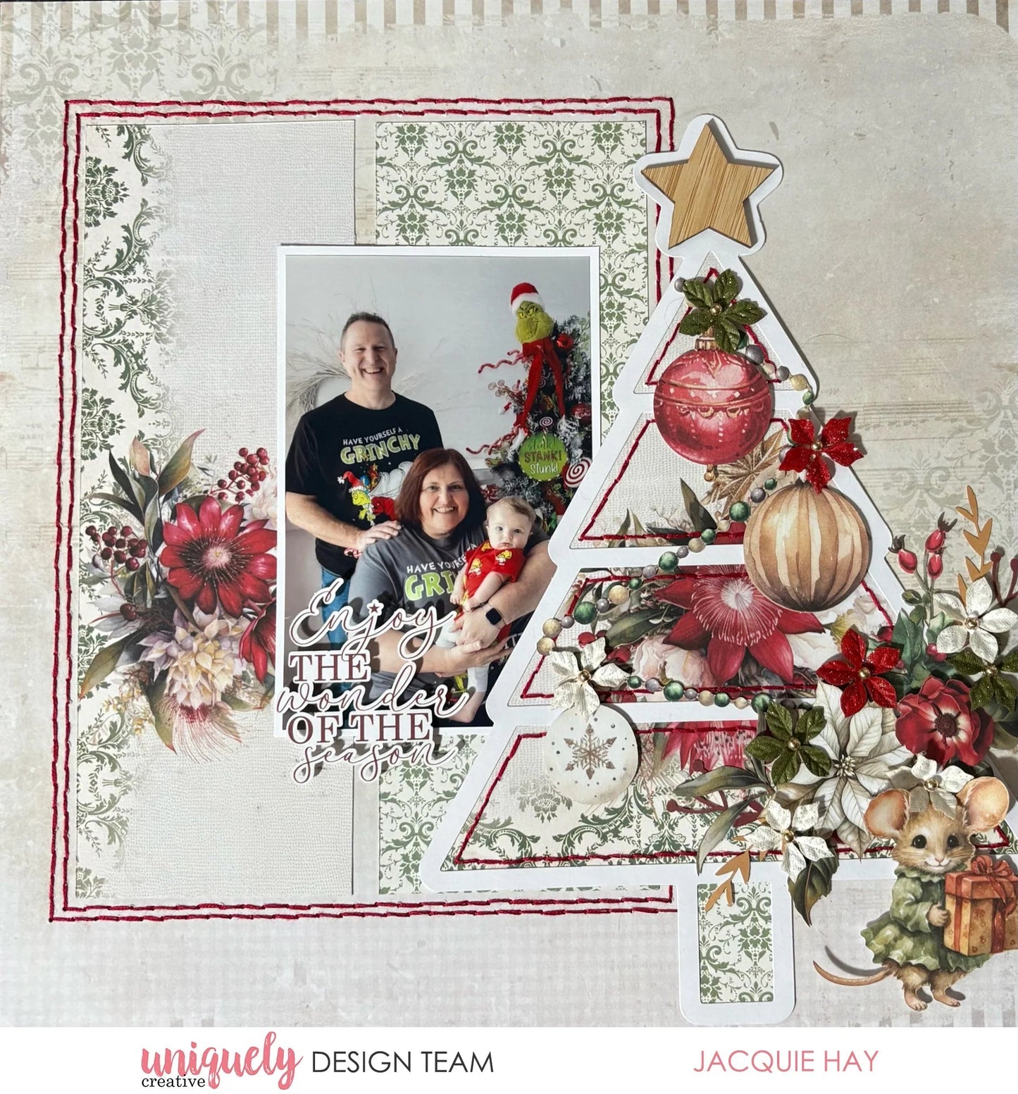 Uniquely Creative - Home for Christmas - Tree Overlay - The Crafty Kiwi