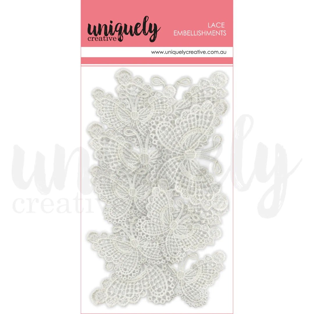 Uniquely Creative - Lace Butterflies - The Crafty Kiwi