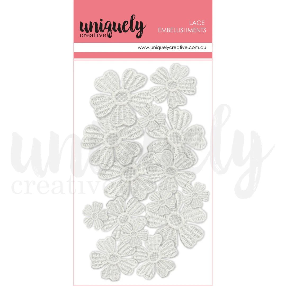 Uniquely Creative - Mixed Lace Flowers - The Crafty Kiwi