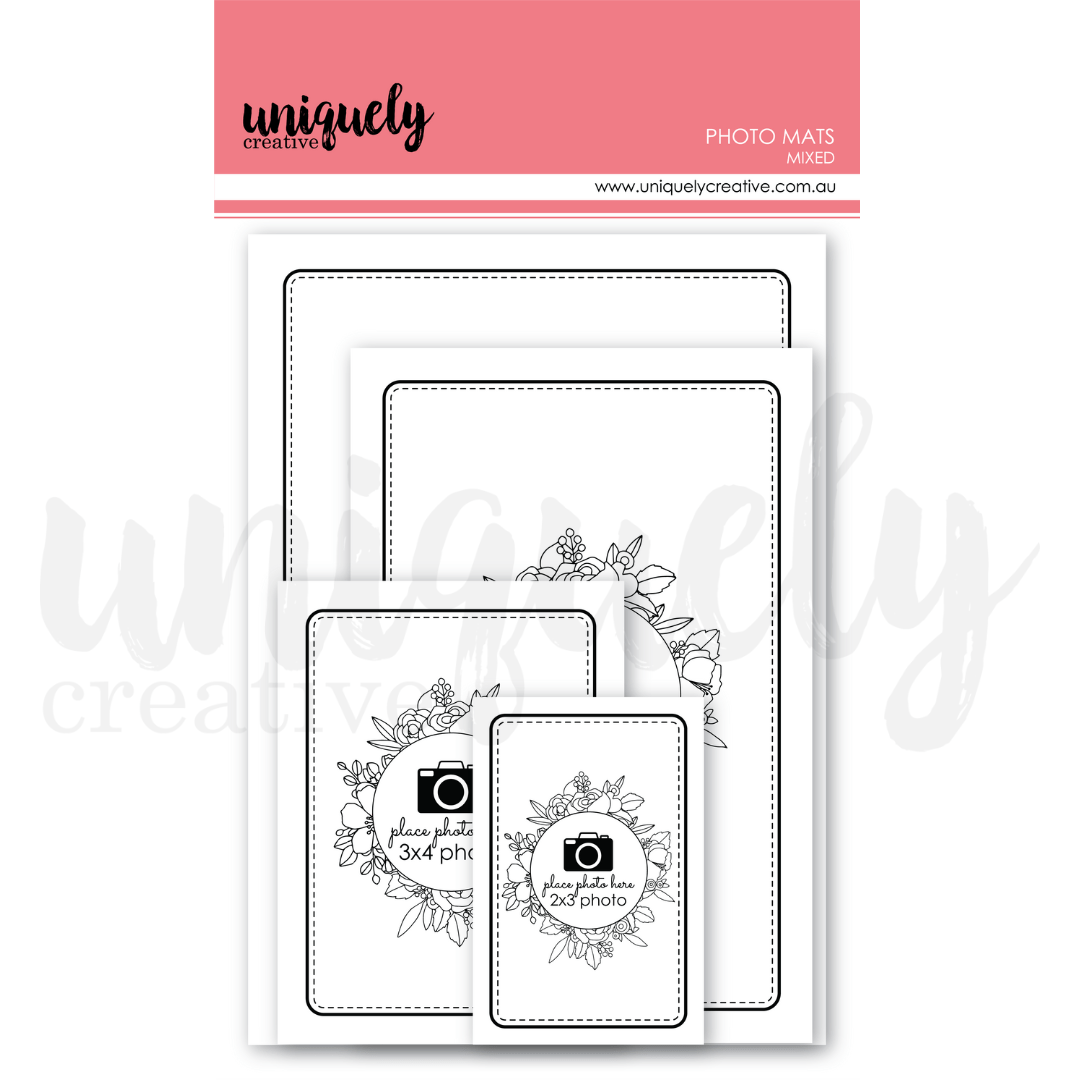 Uniquely Creative - Mixed Sizes Photo Mats - The Crafty Kiwi
