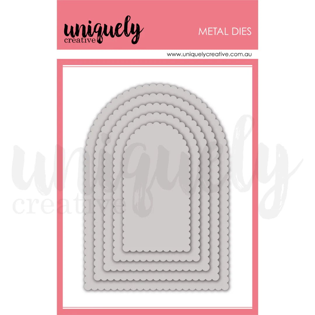 Uniquely Creative - Scalloped Arches Die - The Crafty Kiwi