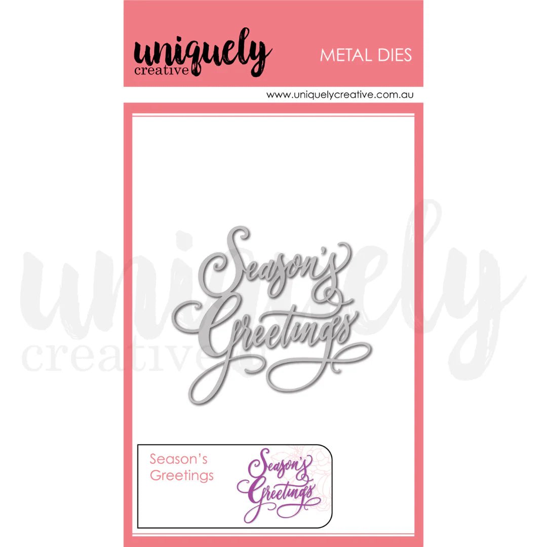 Uniquely Creative - Season's Greetings Die - The Crafty Kiwi