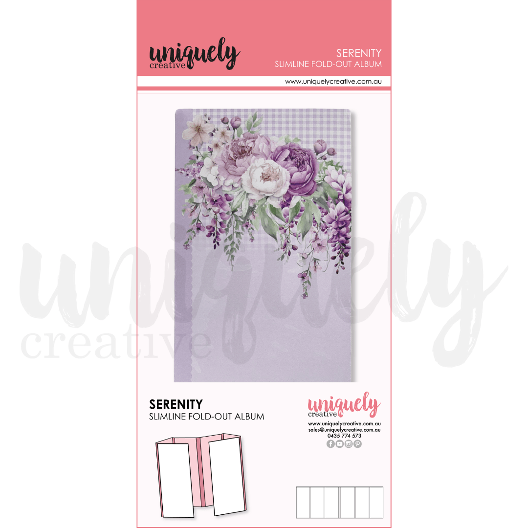 Uniquely Creative - Serenity Slimline Fold - Out Album Kit - By Annemarie - The Crafty Kiwi