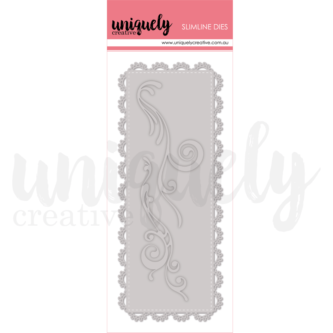 Uniquely Creative - Slim Lace & Flourishes Die - The Crafty Kiwi