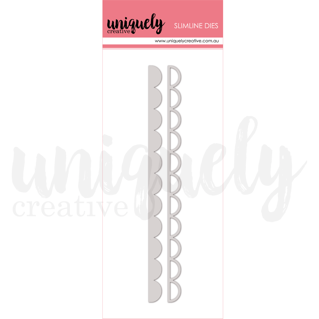 Uniquely Creative - Slimline Scallop Strip Die - The Crafty Kiwi