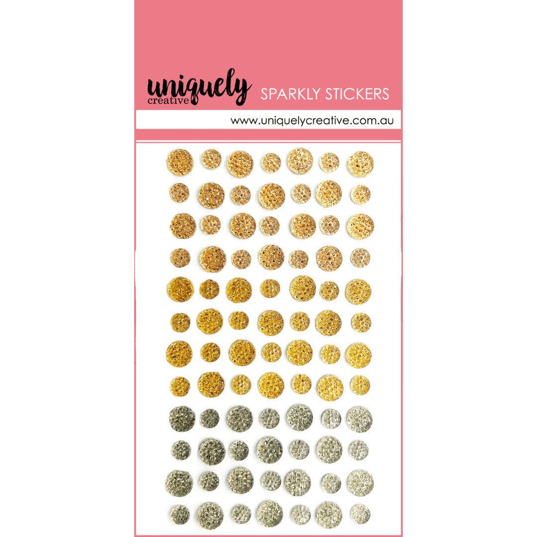 Uniquely Creative - Sparkly Stickers - Mixed Metal - The Crafty Kiwi