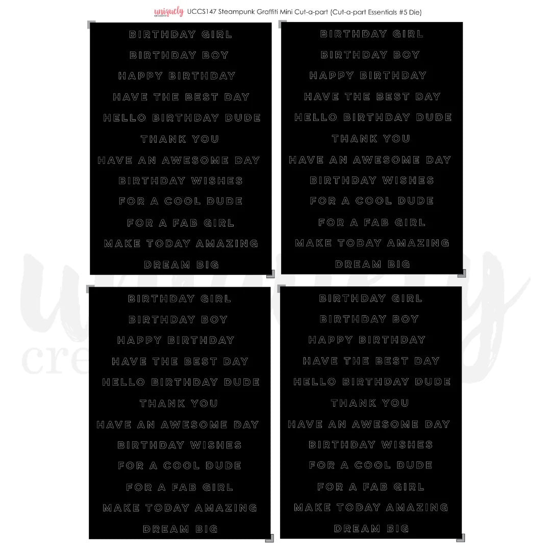 Uniquely Creative - Steampunk Graffiti - Mini Cut - a - Part - The Crafty Kiwi